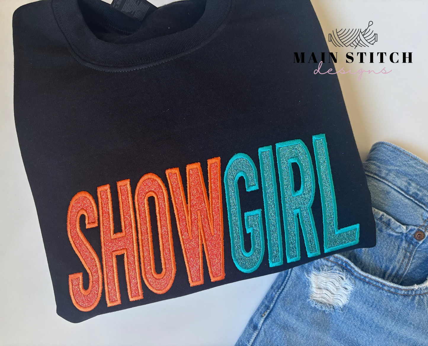 SHOWGIRL Glitter Crewneck
