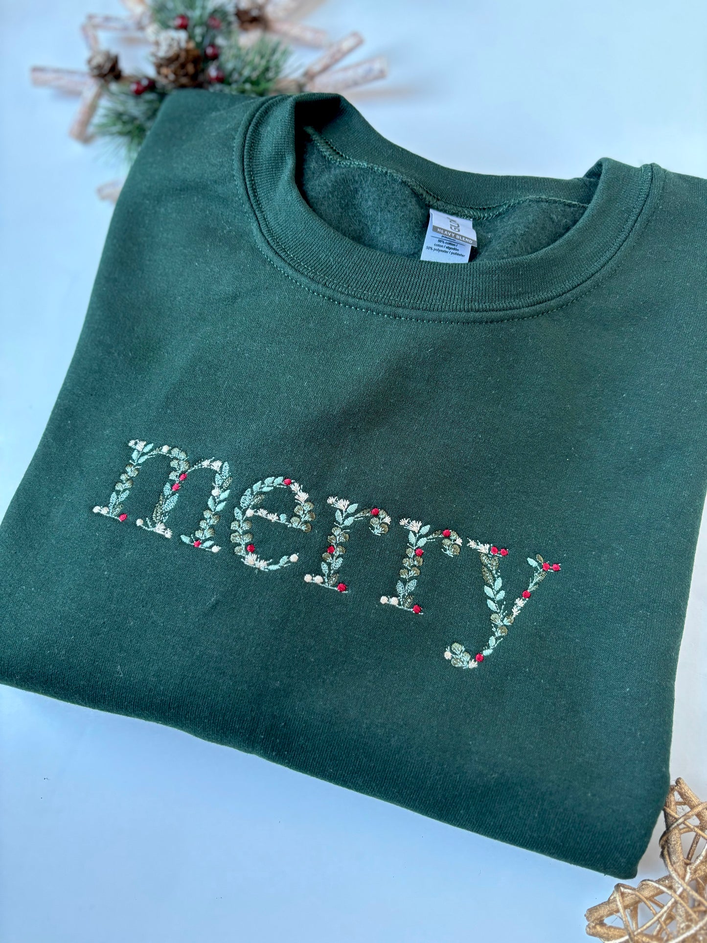 Merry Floral Embroidered Sweater