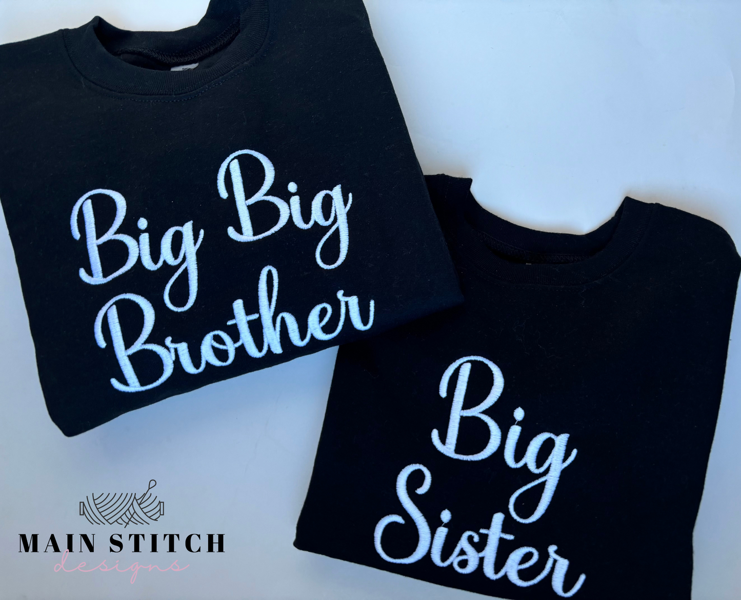 Toddler Sibling Crewneck - cursive text