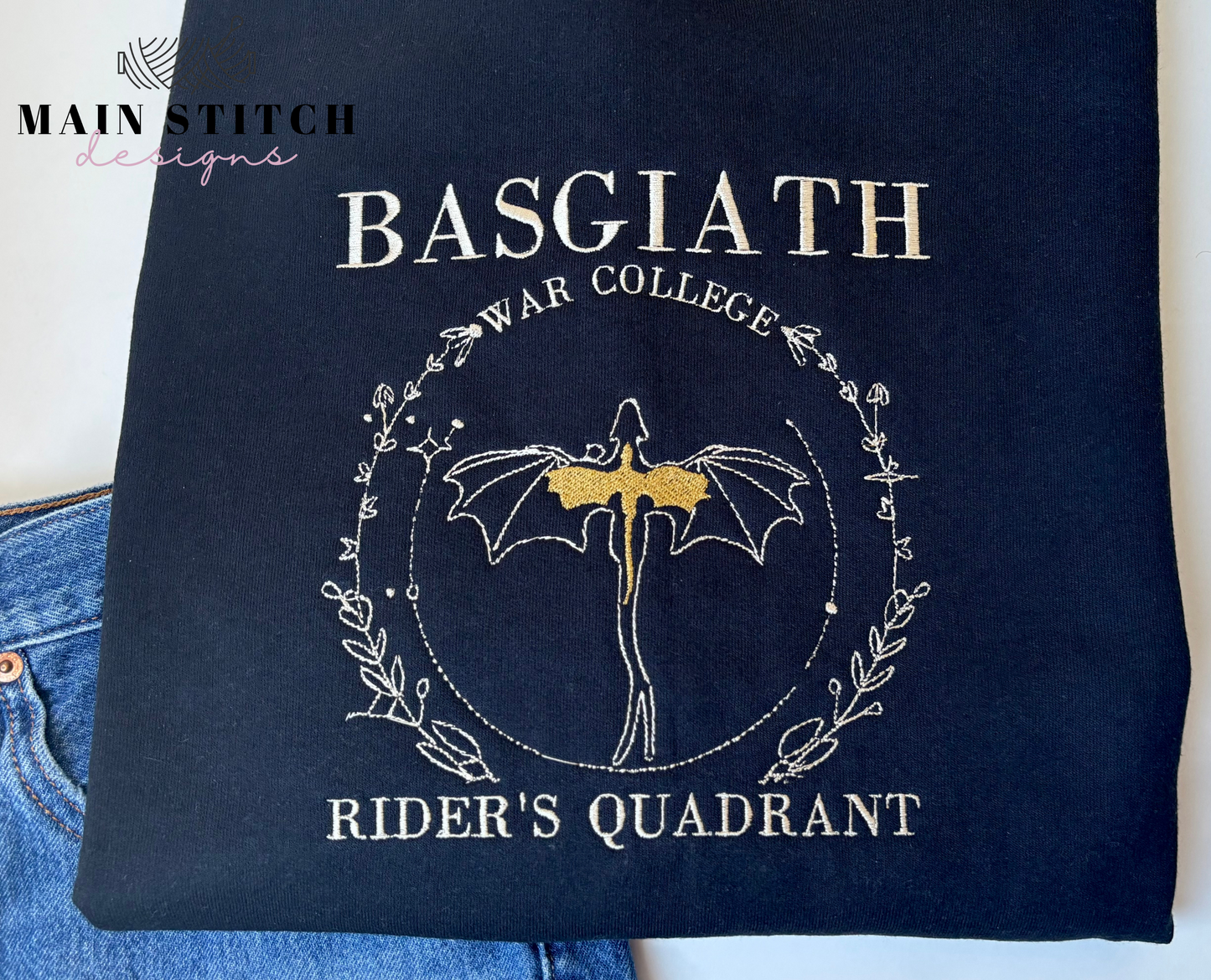 4th Wing Inspired Crewneck, BASGIATH RIDER'S QUADRANT