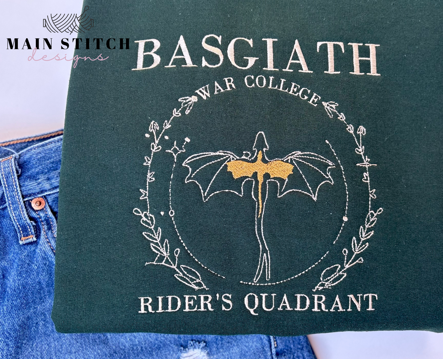 4th Wing Inspired Crewneck, BASGIATH RIDER'S QUADRANT