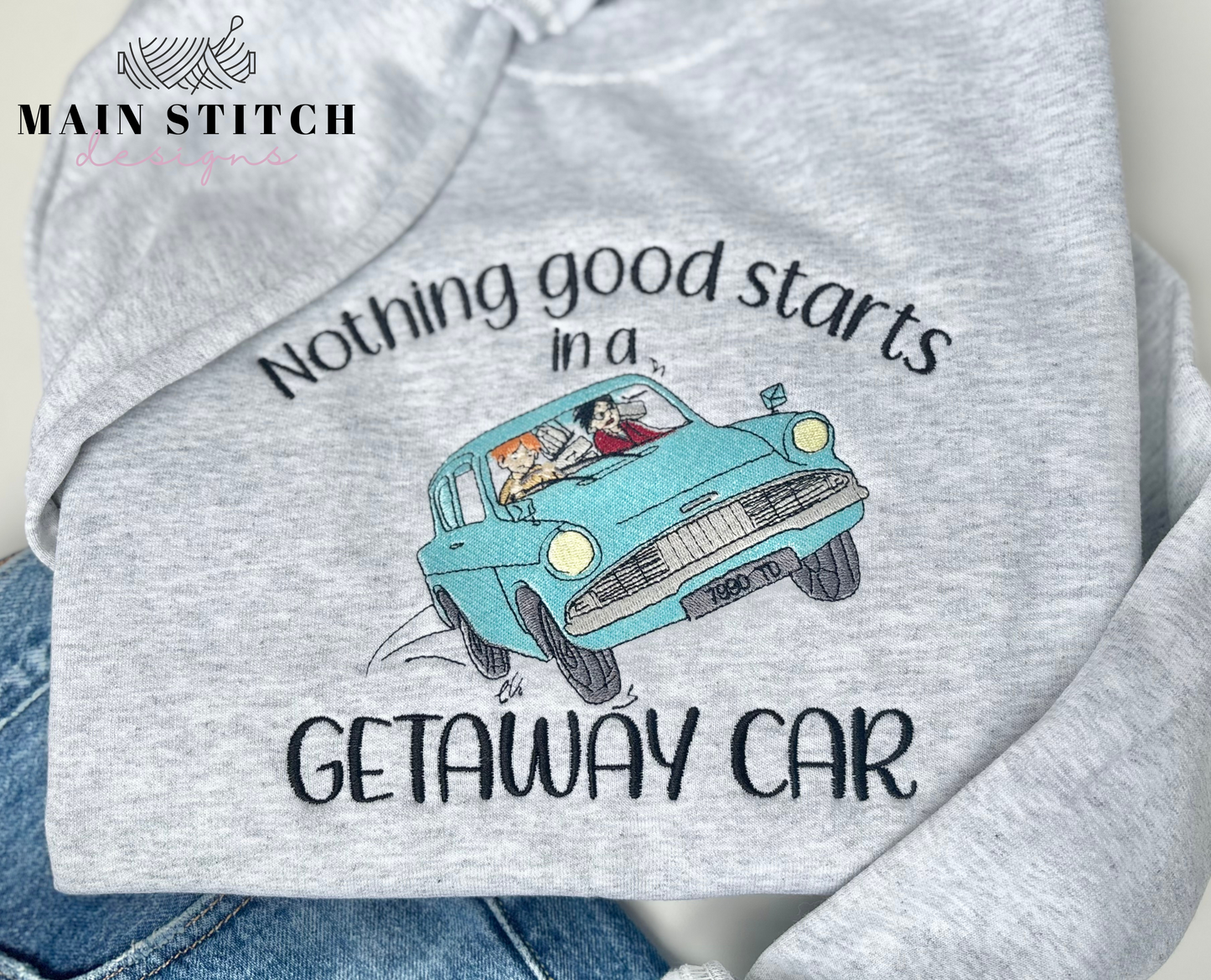 Nothing Good Starts in a Getaway Car Crewneck