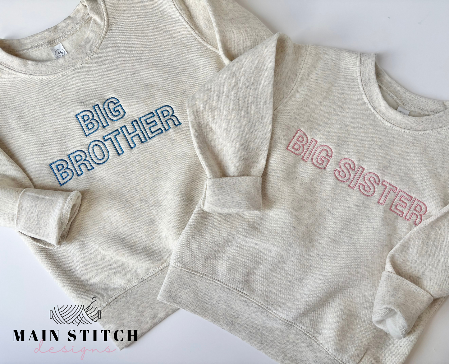 Toddler Sibling Crewneck - Outline Text
