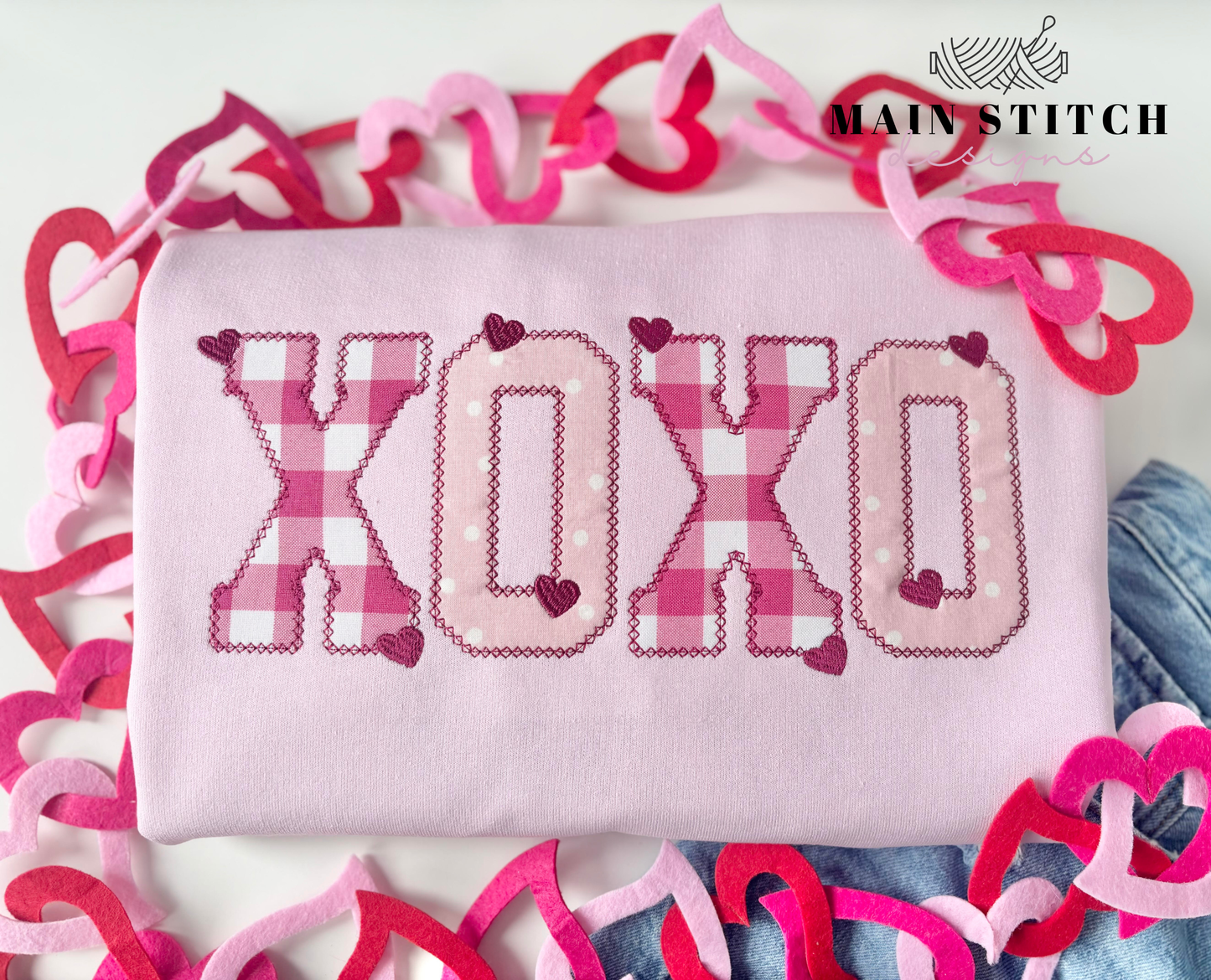 XOXO Applique Floral Crewneck