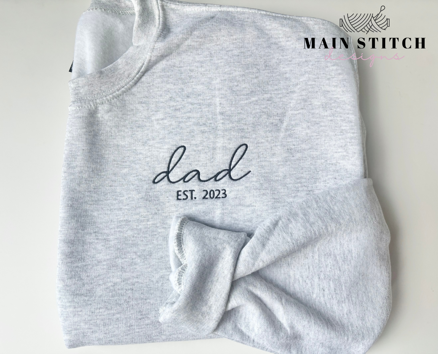Customizable Cursive Sweater Left Chest