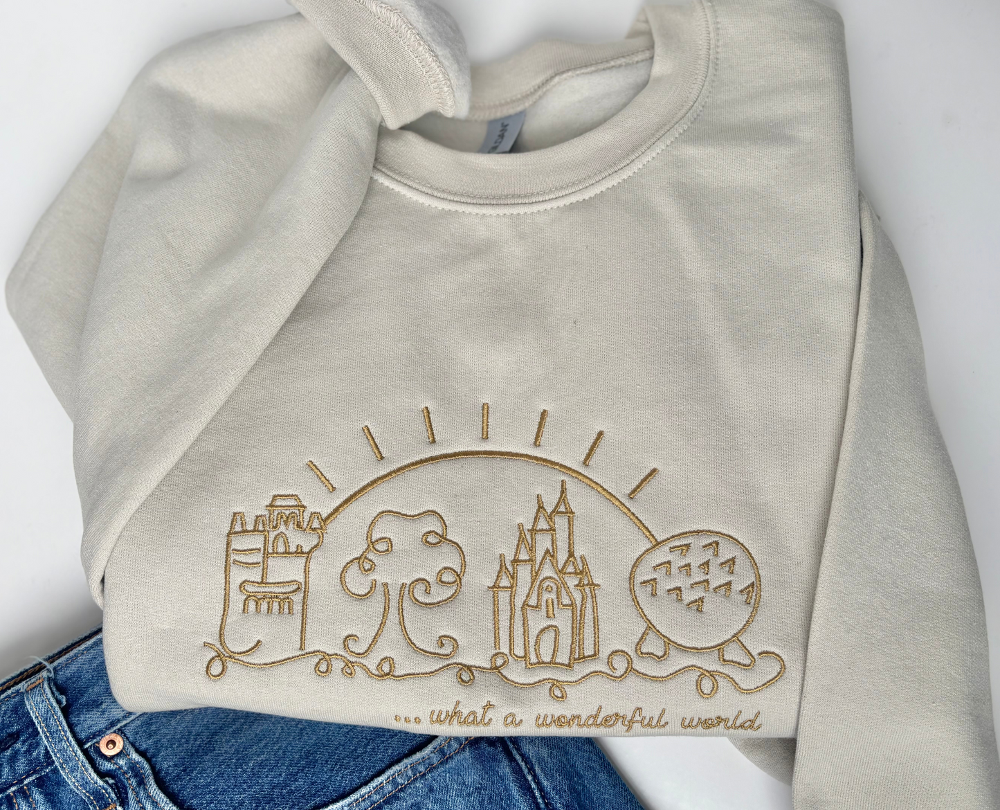 What a wonderful world crewneck - size medium