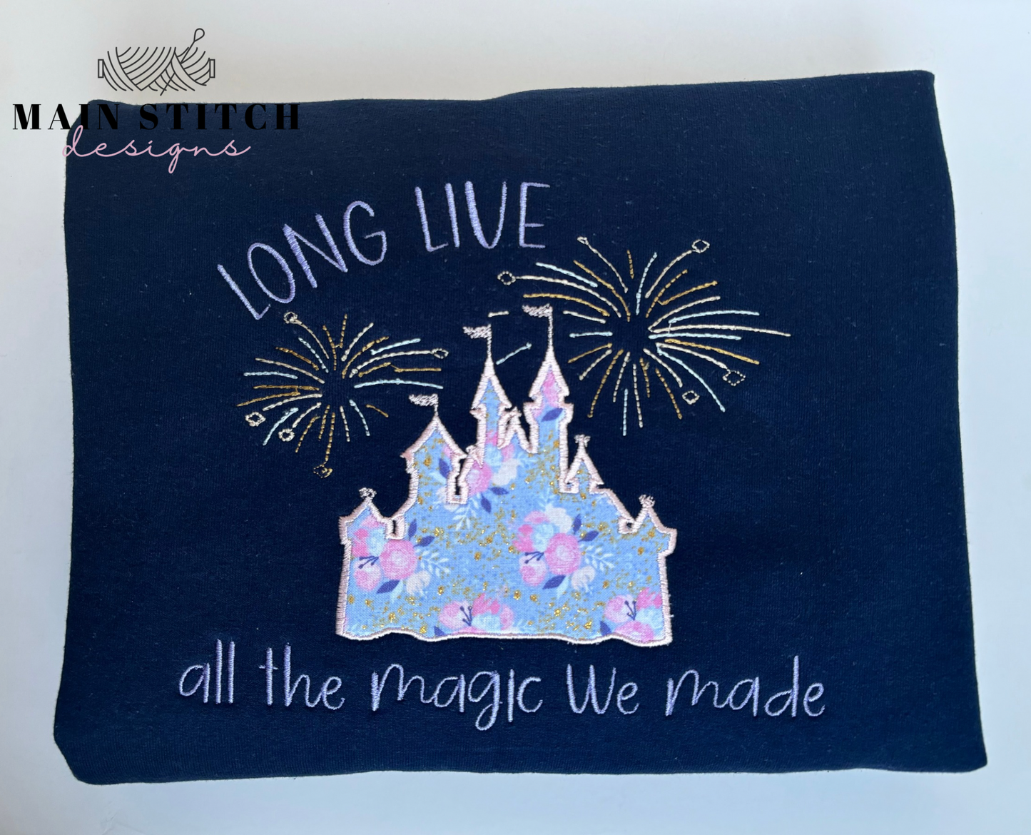 Long Live Applique Embroidery Sweater