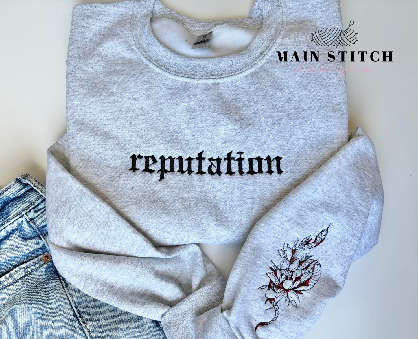 Reputation Embroidered Crewneck