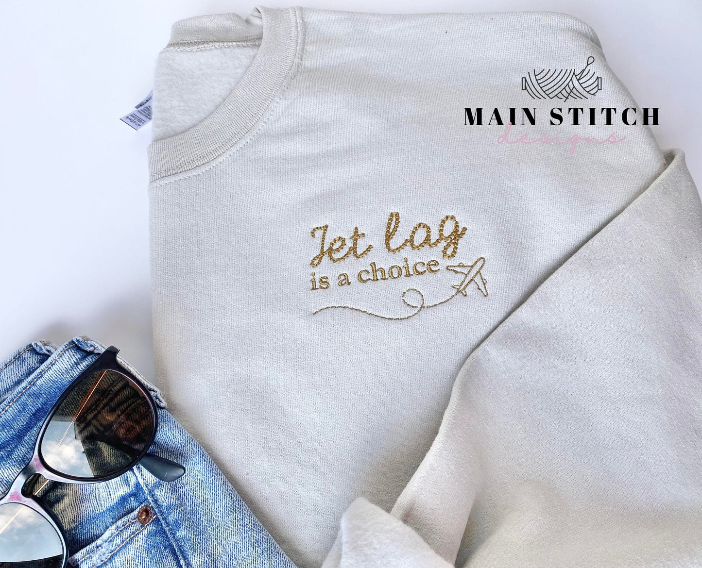 Jet lag is a choice crewneck - size XL