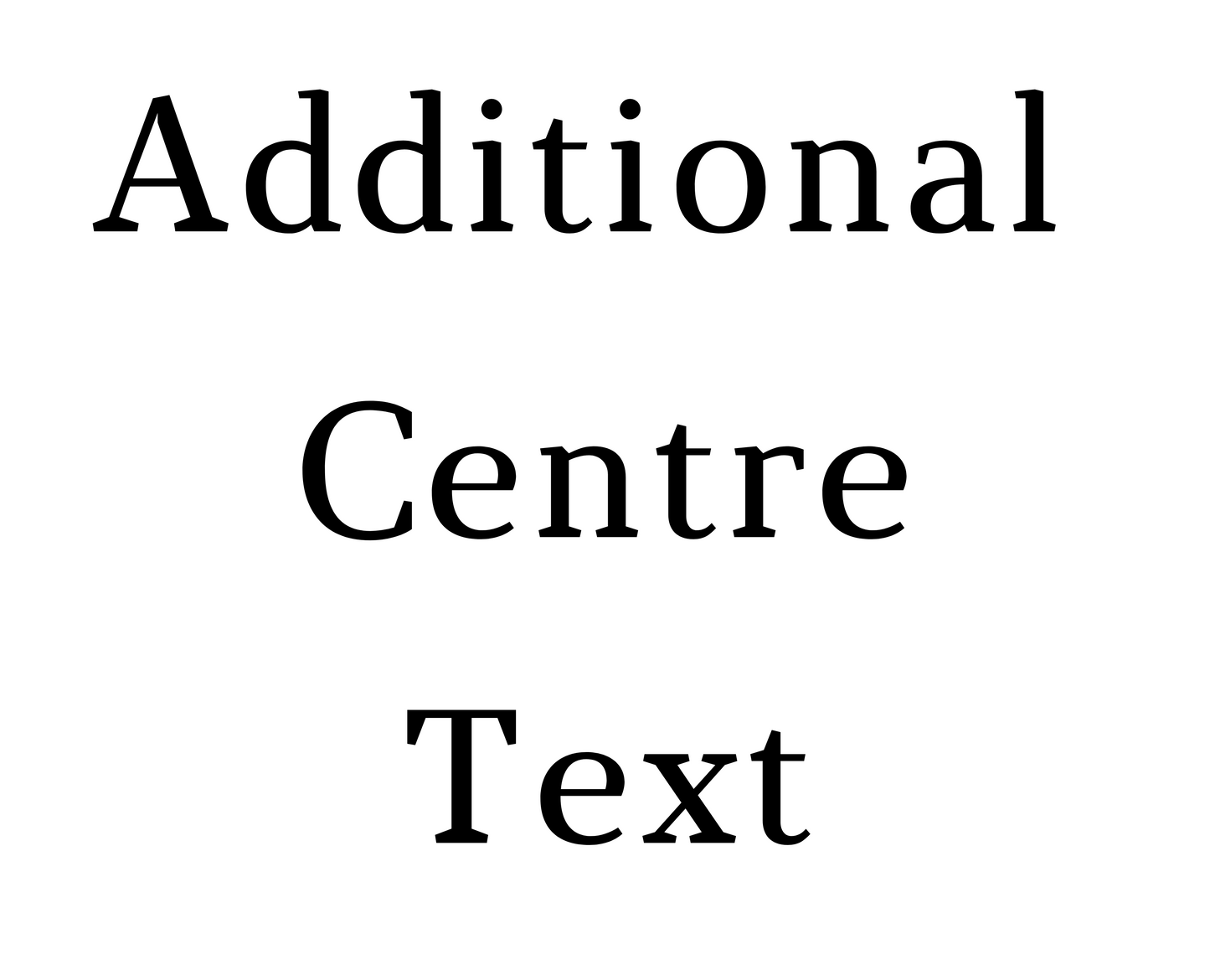 Add additional text to centre chest