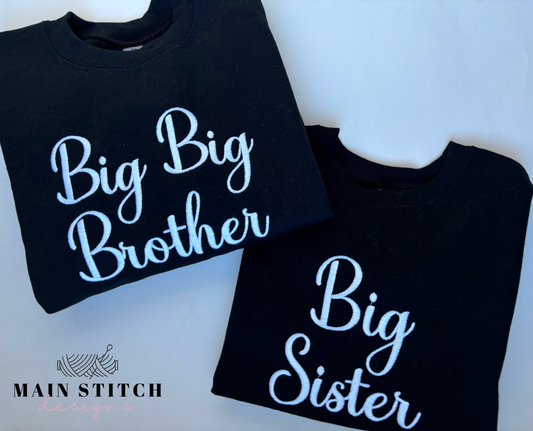 Toddler Sibling Crewneck - cursive text