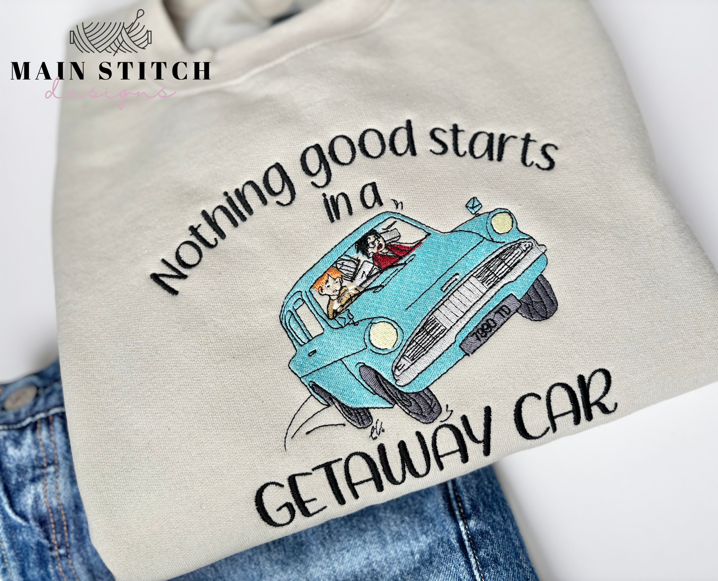 Nothing Good Starts in a Getaway Car Crewneck