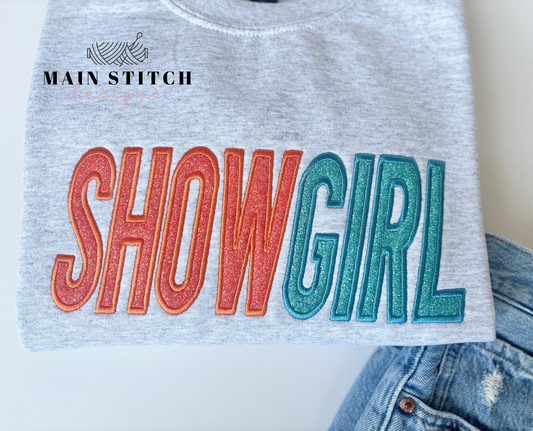 SHOWGIRL Glitter Crewneck