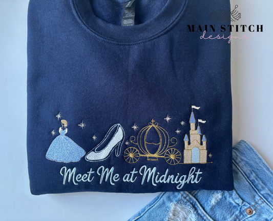 Meet me at Midnight, Cinderella Inspired Crewneck