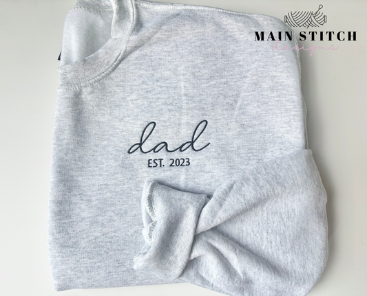Customizable Cursive Sweater Left Chest
