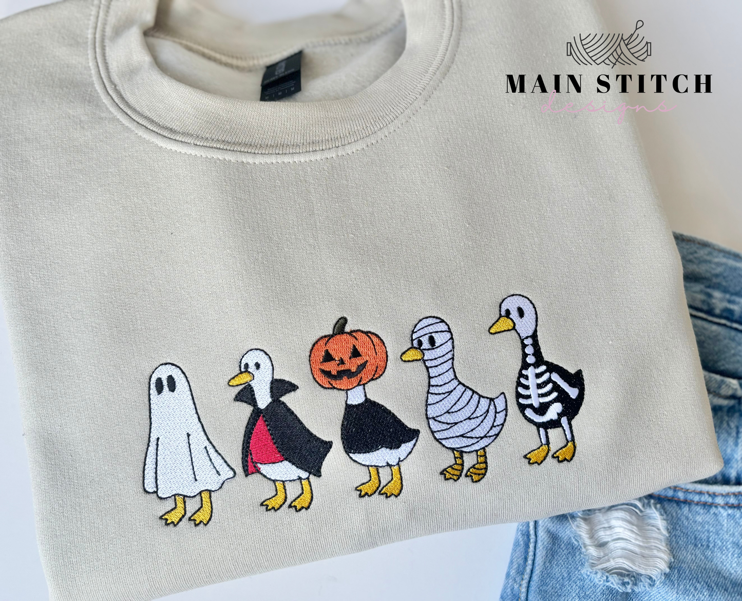 Trick-or-Treating Goose Sweater