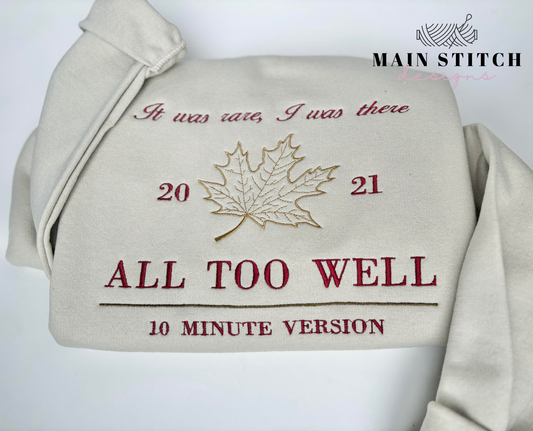 All Too Well (10 Minute Version) Crewneck