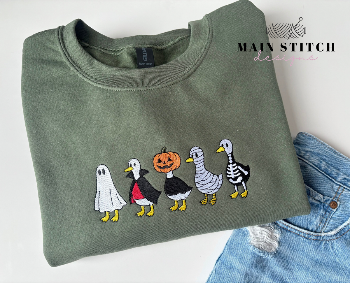Trick-or-Treating Goose Sweater