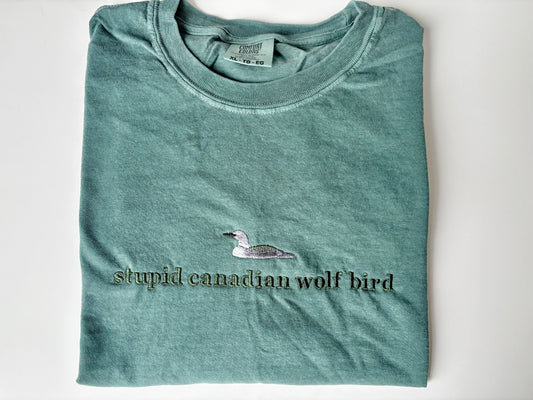 Stupid Canadian Wolf Bird T-Shirt
