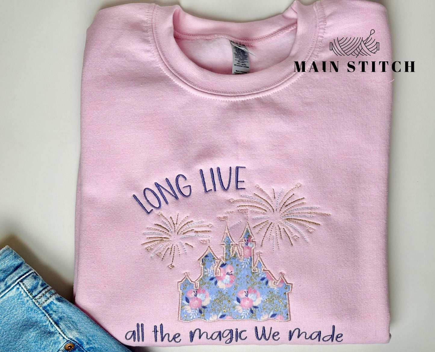 Long Live Applique Embroidery Sweater