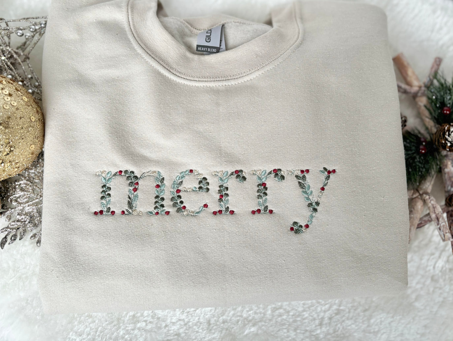 Merry Floral Embroidered Sweater